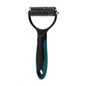 De-Matting Comb, Pet Rake, Pet Grooming Tool, Pet Detangling Rake, Double-Side Design Pet Grooming Tool Puppy Dematting Enhances Grooming Versatile Sturdy Material For Small, Medium, and Large Pets (qiawer, neuf)