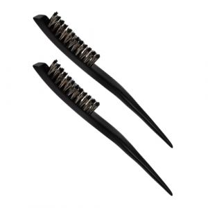 BATHVEVE 2pi&egrave;ces Brosse &agrave; Cheveux Poils De Sanglier Lot De Peigne Pour Cheveux &Eacute;pais Et Brosse Anti-n&oelig;uds Id&eacute;ale Pour Chignon Soign&eacute; Coiffure Parfaite (MINAMYIO, neuf)