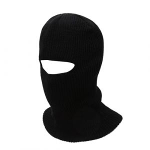 OUDQFCJ Cagoule Balaclava Masque Tricot&eacute; Multifonctionnel Bonnet de Ski pour Moto et V&eacute;lo (3 Trous/2 Trous) (Mapico, neuf)
