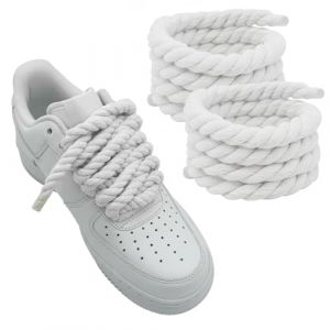 VURYAPI Lacets corde pour air force 1 premium avec coton premium (8mm et 150cm), lacets corde pour sneakers baskets (Blanc) (NAN YANG DE DIAN, neuf)
