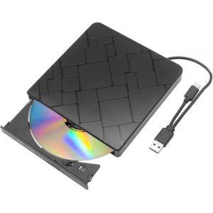 Lecteur Blu-Ray Externe, Lecteur Blu Ray Externe Portable USB 3.0 et Type-C Lecteur Blu Ray 3D Graveur BD Lecteur CD DVD Drive Player, Slim Optical Bluray Drive Reader pour Windows XP/7/8/10/11 ﻿ ﻿ (wuhanshiqiweitutongshangmaoyouxiangongsi, neuf)