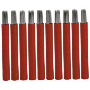 SHERCHPRY Lames De Microblading Sourcils Acier Inoxydable 50 Pi&egrave;ces 21r Rouge Tube Plastique Pour Maquillage Professionnel Femmes Portables (Dnna Huang, neuf)