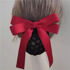 Pince à Cheveux avec Filet Pour Femme Filet à cheveux avec plaque de travail for hôtel, banque for dames, nœud papillon, filet à cheveux(Colour 6) (黄登回, neuf)