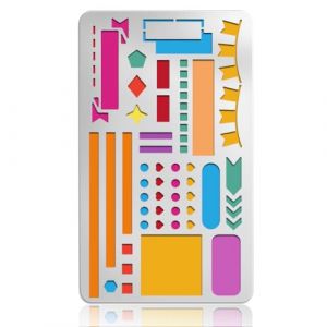 UNICRAFTALE Gabarit M&eacute;tal R&eacute;utilisable Bordure Basique Diff&eacute;rents Gabarits Bordure Journal Peinture Mod&egrave;le Acier Inoxydable pour DIY Scrapbooking Album Photo D&eacute;coration Papier Carte (ENBISI EU, neuf)