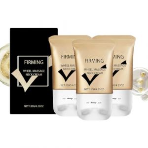 Lot de 3 cr&egrave;mes raffermissantes pour le cou avec rouleau - Traitement anti-&acirc;ge - Avec collag&egrave;ne et r&eacute;tinol - Pour raffermir et hydrater en profondeur (NeoMall新汇, neuf)