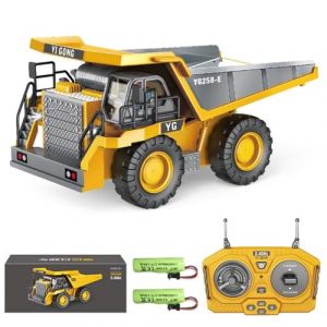 Teeggi Chargeur compact télécommandé pour enfants, 9 canaux 1:20, camion benne basculante, jouet, véhicule de chantier, benne basculante, convient aux enfants (Teeggi-EU, neuf)