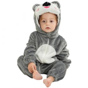 HAHASHOW B&eacute;B&eacute; d'hiver Grenouill&egrave;res Combinaison Unisexe Animal Mignon Flanelle Barboteuses Manteau &agrave; Capuche Enfants Pyjama Jumpsuit pour Gar&ccedil;on et Fille 30-36 Mois, Koala (BabyHome Supply, neuf)