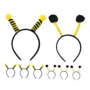 Healifty 8 pi&egrave;ces Serre-t&ecirc;te Abeille avec Antennes D&eacute;co Cosplay Bandeaux L&eacute;gers Confortables pour F&ecirc;te et Halloween Accessoires D&eacute;guisement Festif Jaune et Noir (Madonna Tied, neuf)