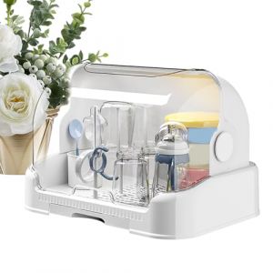 Sèche Biberons avec Couvertures,Egoutte Biberons Arbre,Support De Biberon pour Bébé avec Égouttoir,Rangement Portable pour Biberons avec Couvercle Anti-poussière,Amovible Séchoir pour Bébé Bouteilles (keslmk, neuf)