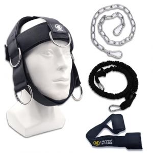 J Bryant Harnais tour de cou r&eacute;glable pour halt&eacute;rophilie avec bandes de r&eacute;sistance, ancre de porte et cha&icirc;ne pour &eacute;quipement d'exercice multifonction de musculation du cou (J Bryant Europe, neuf)