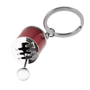 MRSTORY Creative Gear Shift Keychain Metal Alloy Rings pour les Amateurs de Voitures (Rouge) (redzhi, neuf)