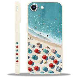 Yoedge Coque pour iPhone 16e/SE 4/SE 2025 Plage, Été Aesthetic Beach Parasols Plage Mignon Fleur Motif Design Étui pour Femmes Fille, Silicone Antichoc Housse Cover Case pour iPhone SE 4 6,1",Summer (VIP FLAG CENTER, neuf)