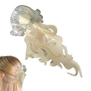 Pinces &agrave; cheveux en ac&eacute;tate pour femme - Pinces en forme de m&eacute;duse, th&egrave;me marin tenue forte pour femme, fille, &eacute;cole, f&ecirc;te (arotperar, neuf)