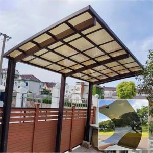 Plaque Toiture Polycarbonate[Gguwug 0.6&times;23m Panneau Durable PC] Feuille de Verre Acrylique,Feuille Plastique Porte D'entr&eacute;e Auven Isolation Phonique et R&eacute;duction du Bruit, pour Serre Jardin (BBINM-UK, neuf)