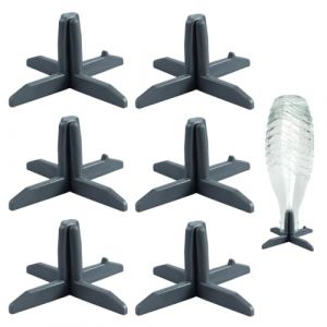 HAZMA 6 Pièces Égouttoir Biberons Pliable, Égouttoirs Pour Bouteilles,Seche Biberon Bebe Compatible Avec Carafe En Verre Sodastream Et Bouteille Sodastream Verre (gris) (anqingyandian, neuf)