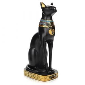 Statuette Chat &eacute;gyptien,Statue de Chat &eacute;gyptien,Sculpture de Chats egyptien,Sculpture de Chats egyptien en r&eacute;sine und Sculpture de Collection de Figurines de Chatss Noir,Statue Chatss &eacute;gyptien(M) (KnowStoree, neuf)