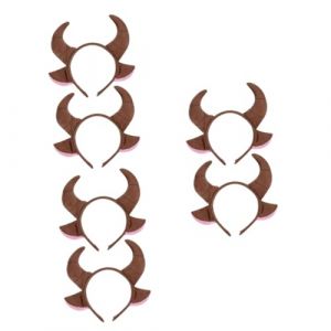 GALPADA 6pièces Bandeaux Avec Cornes De Taureau Pour Halloween Et Fête Accessoires De Cosplay Animaux Pour Carnaval Et Thèmes Festifs (Hargrove Hare, neuf)