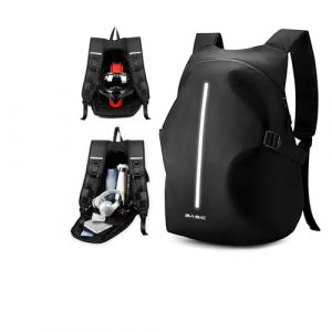 WEPLAN Sac &agrave; Dos de Moto pour Homme Femme Sac &agrave; Dos Coque Rigide Moto Ordinateur Sac Moto Sac &agrave; Dos pour Casque de Moto Sac Etanche Moto Sac &agrave; Dos Randonn&eacute;e Homme Sac &agrave; Dos V&eacute;lo R&eacute;fl&eacute;chissant,Noir L (ENWEN, neuf)