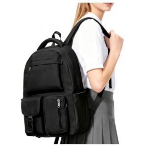 HYC00 Sac &agrave; Dos Scolaire Fille Coll&egrave;ge Ado Sacs a Dos Ecole Sacs Scolaires Fille Cartable Coll&egrave;ge L&eacute;ger Sac Universitaire Imperm&eacute;able Laptop Backpack Casual Daypacks Femme pour Voyage Travail,Noir (SUNMOP, neuf)