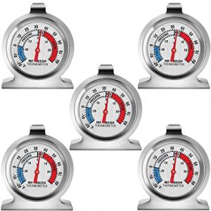 Thermomètre pour réfrigérateur, thermomètre pour congélateur à grand cadran, thermomètre de température pour réfrigérateur, congélateur et glacière (5 pièce) (Linkhood, neuf)