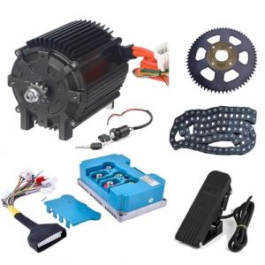 Kunray Moteur &eacute;lectrique 72 V 5000 W - Moteur &eacute;lectrique haute performance am&eacute;lior&eacute; - 6800 tr/min - Pour kart, scooter, Dirt bike, ATV/moto, Razor - Kit de mise &agrave; niveau (kit moto 5000 W) (Kunray Official, neuf)