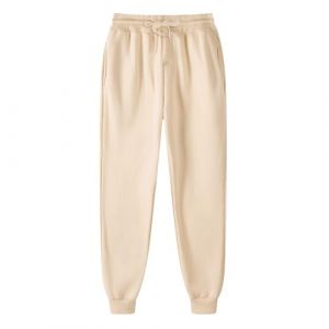 Pantalon de Jogging Femme Sweatpants Taille &Eacute;lastiqu&eacute; avec Poches Pantalons de Surv&ecirc;tement Mode Sport Uni Sarouel Jogging Pantalon Workout Training Chaud Pants Automne Hiver 2025 Beige XL (V&ecirc;tements Mode pour 2025, neuf)