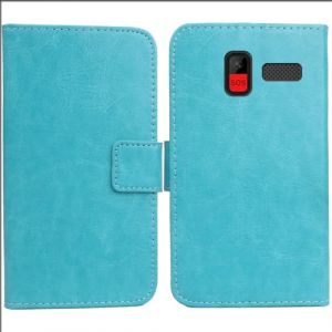 Cheshaoping Housse Coque pour Konrow Senior 280 2.8" PU Cuir Etui Leather Case Cover Flip Cas Couverture Protecteur Portefeuille Book Wallet (Bleu) (jiayitonguk, neuf)