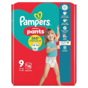 Pampers Lot de 19 couches &agrave; enfiler, taille 9, extra (At Rosso, neuf)