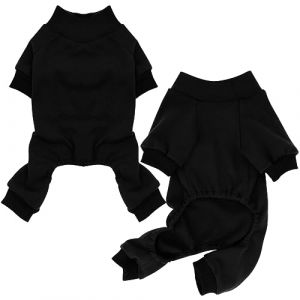 HuaLiSiJi Pyjama Chien Petite Taille,Pyjama Animaux Chien Léger Confortable,Extensible et Coquet, Facile à Mettre et à Enlever Convient Aux Chiens de Petite et Moyenne Taille (Small, Noir) (HuaLiSiJi, neuf)