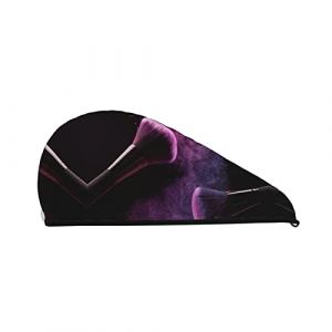 Enveloppement de serviette de cheveux imprimé brosse violette, bonnet de cheveux secs super absorbant pour femmes bonnets de douche pour douche de bain de salon de gym (yichangZX, neuf)