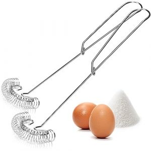 COM-FOUR&reg; 2x fouet spirale inox 304 - fouet spirale lavable au lave-vaisselle - fouet mousse - fouet plat - fouet - fouet sauce - fouet &agrave; main (2 pi&egrave;ces - fouet en spirale) (COM-FOUR  Vertriebs GmbH, neuf)
