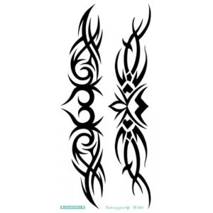 2pcs 2024 Papillon Fleur Filles Tatouage Temporaire Noir Taille Corps Faux Tatouage Autocollant Jambe Ventre Imperméable for Femmes, Nouveaux Autocollants De Tatouage Temporaire for Femmes, Faux Tatou (FJJBMSSCED-US, neuf)
