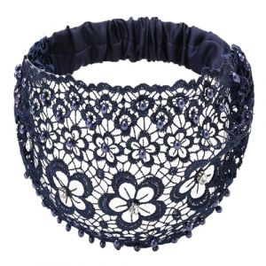 Bandeau De Dentelle - Bandeau Élastique En Dentelle En Dentelle À Floral, En Dentelle En Dentelle Perle Creux Élastique Élastique | Coiffure Turban, Accessoires De Cheveux Pour Les Filles, Écharpe (Johkane, neuf)