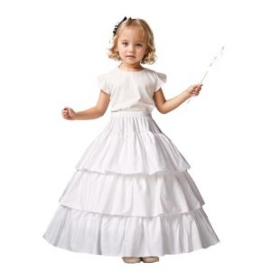 BEAUTELICATE Jupon sous Robe Fille Pur Coton Crinoline Petticoat Rockabilly Cerceaux pour Enfant Robe Princesse Cérémonie Soirée Mariage(Style 2 Ivoire Claire 10-12ans) (BEAUTELICATE-FR, neuf)