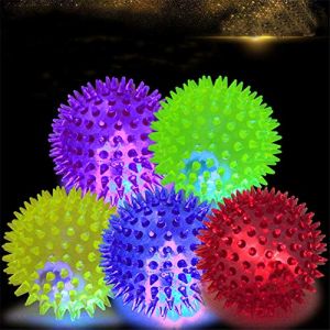 Leikance Balle LED en PVC pour animal domestique - Jouet clignotant - Balle rebondissante à picots (couleur aléatoire) (lvsepaopao, neuf)