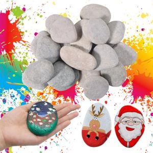 Mein Herz 16 Pcs Pierre &agrave; Peindre,Cailloux pour Peinture Pierre de rivi&egrave;re Naturelle 5-8cm Galets Peints,Pierres Plates Pierres Plates pour la Peinture, Les Arts, l'artisanat, la d&eacute;coration de Jardin (Mein HERZ, neuf)