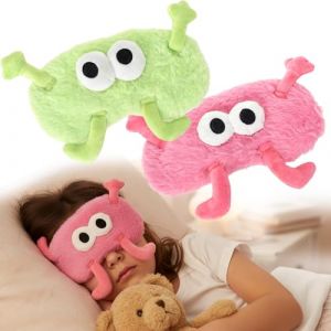 Lot de 2 Masque de Sommeil pour Enfant, Masque Yeux Nuit Doux Respirant, Masques de Nuit Enfant R&eacute;glable, Masques Grenouille Sommeil pour Sieste, Voyages et Camping (fuleitong, neuf)