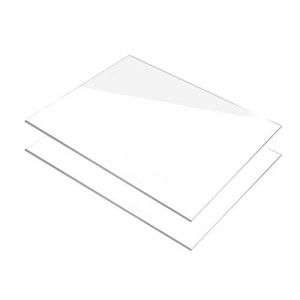Acrylique Transparente Plaque Plexiglas Transparent Lot de 2 feuilles carrées en acrylique transparent avec film protecteur 150 × 200 mm pour cadres photo et projets d'affichage, épaisseur 1 à 4 mm, (HONGLIG, neuf)