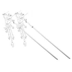 2 Pièces Épingle à cheveux hairpin barrettes estrade de cheveux de femmes perles pour les cheveux or pince cheveux de cheveux de mariage de chignon alliage Silver FRCOLOR (Laners, neuf)