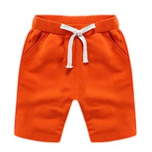 Dingdong B&eacute;b&eacute; Enfant Gar&ccedil;on Et&eacute; Coton Shorts（Orange,5Ans） (Ding dong's Closet, neuf)