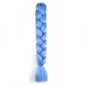 Tingyilan 4Pcs Perruque Lumineuse Perruque Afro Perruque Synthétique Tresse Lumineuse Tresse En Crochet Tresse De Cheveux, Perruque Queue De Cochon,Bleu (BeLongsYou, neuf)