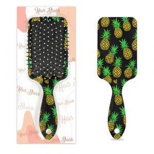 Mexpekil Brosse &agrave; cheveux de massage pour homme et femme - Brosse d&eacute;m&ecirc;lante pour cheveux humides ou secs - Peignes &agrave; coussin d'air doux (motif ananas) (HSYOYO, neuf)