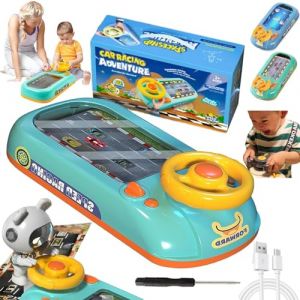YOHFRFGX Steerjoy Simulateur de Conduite, Jouet de Conduite pour Enfants, Adventure Car Racing, Steering Wheel Toy avec Musique (Voiture) (Timdot, neuf)
