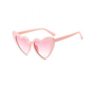 Jieddey Lunettes De Soleil Coeur,Lunettes Coeur Hippy Lunettes Hippie Monture En M&eacute;tal R&eacute;tro Lunettes De Soleil Vintage Pour Femmes Filles Festival 60s 70s Hippy Fantaisie D&eacute;guisement Accessoire (Jieddey, neuf)