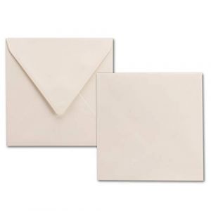 Enveloppes Blanc Naturel carr&eacute; &ndash; Difficile &ndash; 100 g/m&sup2; &ndash; 150 x 150 mm &ndash; nassklebung &ndash; Marque : Gustav neuser/Qualit&eacute;/Quantit&eacute; de r&eacute;duction 150 Umschl&auml;ge Blanc Naturel (GUSTAV NEUSER GmbH, neuf)