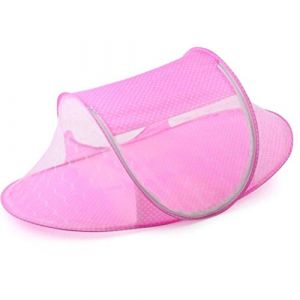 Lit de bébé Pliable Moustiquaire Lit de Voyage Portable Lit de Sommeil pour Nouveau-né (Rose) (Simangy, neuf)