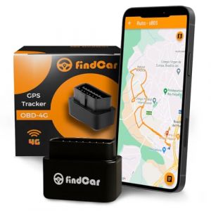 FindCar - Traceur GPS OBD 4G pour Voiture Moto et Camion avec SIM Int&eacute;gr&eacute;e, sans Installation, Suivi avec Application, Alerte Antivol Zone S&eacute;curis&eacute;e et Vitesse, Abonnement Flexible (findCar GPS, neuf)