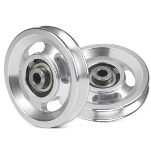 DBREAKS 95mm Roulement Poulie En Alliage D'aluminium, Poulie Musculation, Roue Universelle pour C&acirc;ble, Ours 300 Kg, pour Porte C&acirc;ble Machine Gym &eacute;quipement de Garage Fitness(2 pcs) (AMIGOB, neuf)