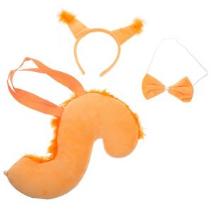 FIXOSHEE Bandeau &Eacute;cureuil pour Gar&ccedil;on Fille avec Oreilles Peluche Set pour F&ecirc;te Cosplay D&eacute;guisement Animal Confortable et Doux (Jiingsq, neuf)