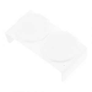 VOSAREA Godet Double pour Manucure avec Couvercle Anti-&eacute;vaporation, Porte-monom&egrave;re en Plastique Transparent, Plat &agrave; Tremper pour Ongles, Accessoire Nail Art Pratique et Polyvalent, (Kunsorwn, neuf)